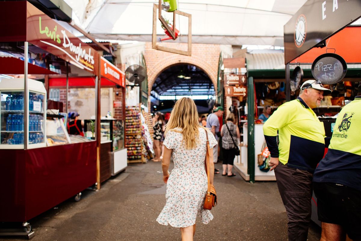Levi's Doughnuts stall inside Salamanca Market, Hobart